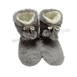 SUPER WARM FAUX FUR LONG BOOTIES WITH POM