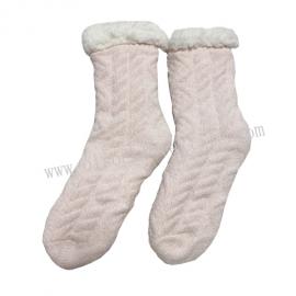 LADIES CHENILLE CABLE LOUNGE SOCKS