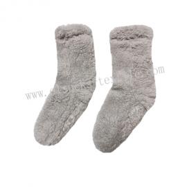 CHUNKY GREY SHERPA SOCKS