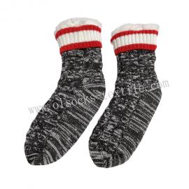 MENS NOVELTY CHRISTMAS FLEECE LINED BOOT SOCKS