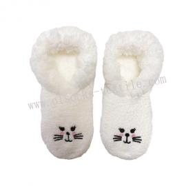 WINTER LADIES KIDS COZY CAT SLIPPER SOCKS