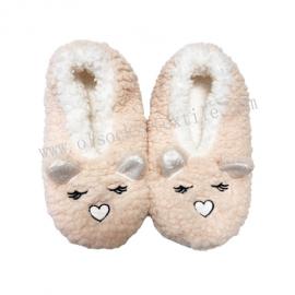 WOMEN GIRLS FUZZY BABBA CUTE ANIMAL INDOOR SOCKS