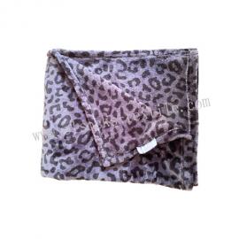 LEOPARD PRINTED FLANNEL COVER BLANKET